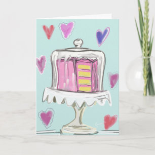 Cake Under Glass Card