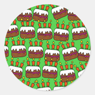 Cake Wallpaper Classic Round Sticker