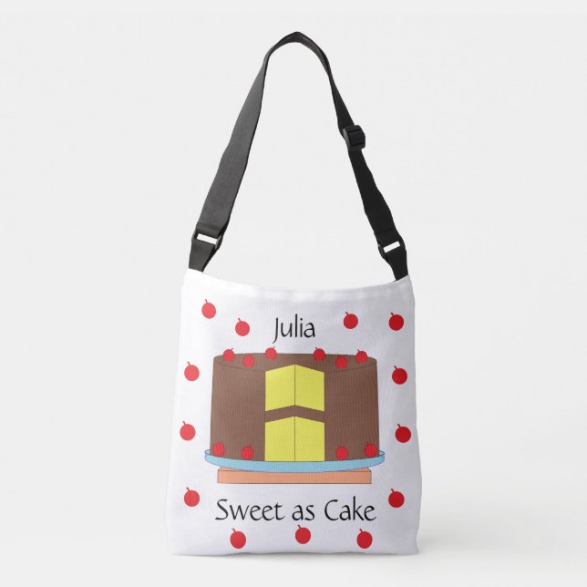 Cake with Cherries Crossbody Bag (Front)