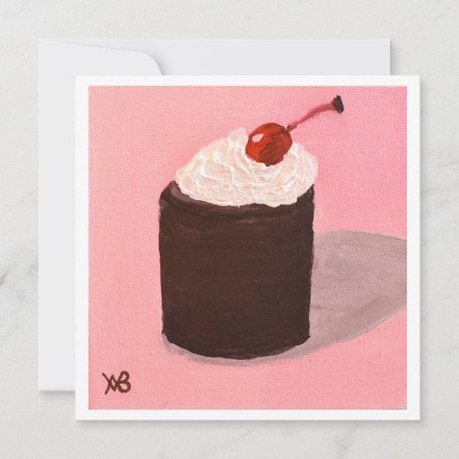  Cake with Cherry on Top Card (Front)