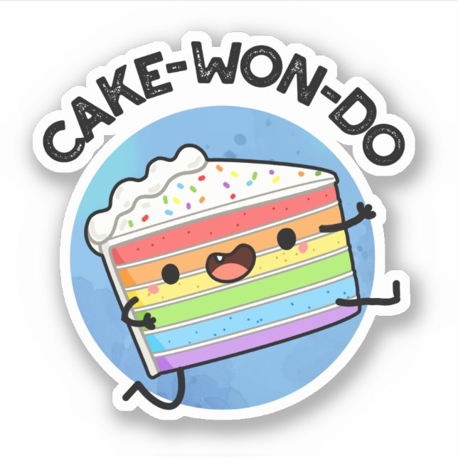 Cake-won-do Funny Taekwondo Cake Pun  (Front)