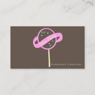 Cakepop Logo Banner Cake Decorator Swirls Business Card