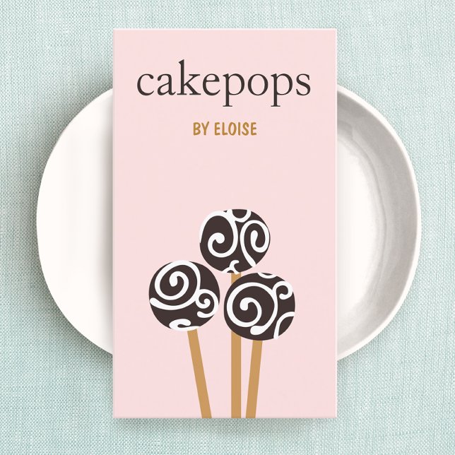  Cakepops  Pastry Chef Catering Business Card (Creator Uploaded)