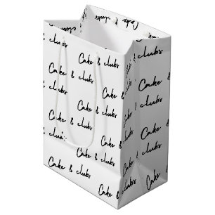 'Cakes And Clubs' Golf Themed Birthdays Party Gift Medium Gift Bag