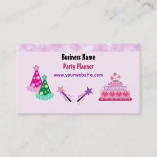 Cakes and Hats Party Planner Business Card