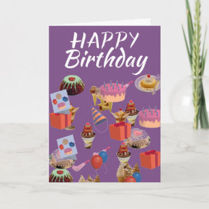 Cakes and icecream birthday card