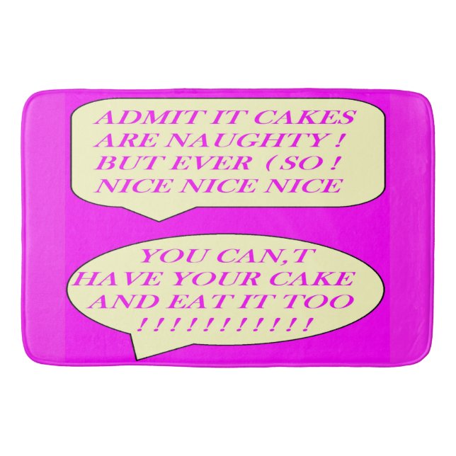 Cakes are nice made for food lovers colour pink    bath mat (Front)