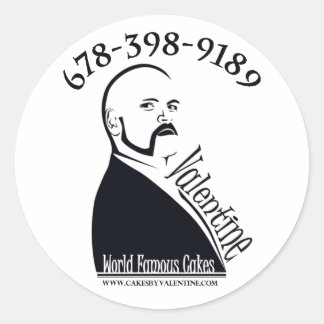 Cakes by Valentine Classic Round Sticker