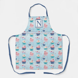 Cakes, Candles and Strawberries Customised Initial Apron