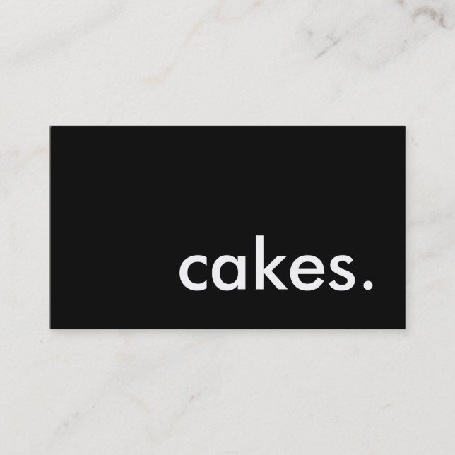cakes. (colour customisable) business card (Front)