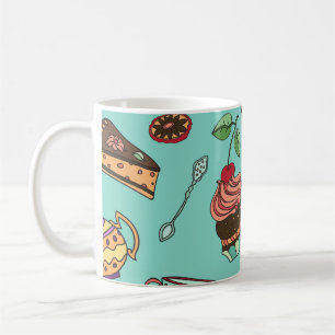 Cakes Confections: Vintage Seamless Pattern Coffee Mug