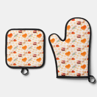 Cakes Croissants Buns Piping bags Rolling pins Oven Mitt & Pot Holder Set