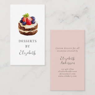 Cakes Desserts Pastries Catering  Business Card