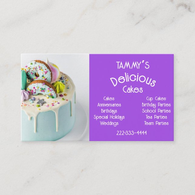 Cakes for All Occasions Business Card (Front)