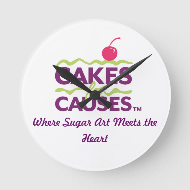 Cakes for Causes Logo Clock (Front)