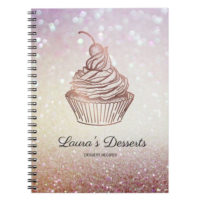 Cakes & Sweets Cupcake Desserts Cookbook Notebook (Front)