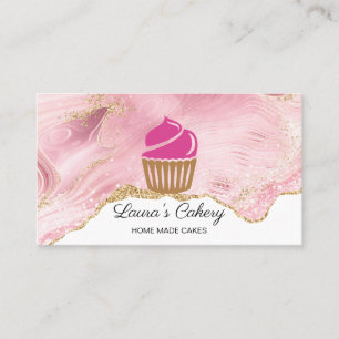 Cakes & Sweets Cupcake Home Bakery Cute Modern Bus Business Card