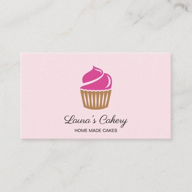 Cakes & Sweets Cupcake Home Bakery Cute Modern Bus Business Card (Front)
