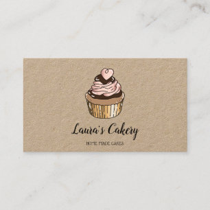 Cakes & Sweets Cupcake Home Bakery Dripping Gold Business Card