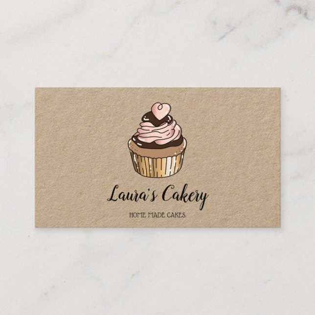 Cakes & Sweets Cupcake Home Bakery Dripping Gold Business Card (Front)