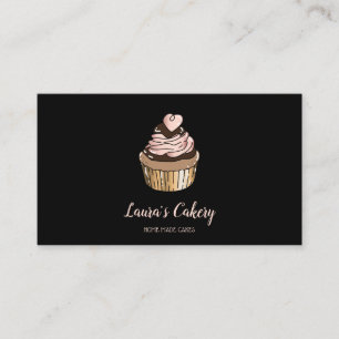 Cakes & Sweets Cupcake Home Bakery Dripping Gold Business Card