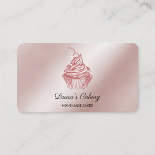 Cakes & Sweets Cupcake Home Bakery Dripping Gold Business Card