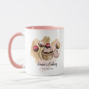 Cakes & Sweets Cupcake Home Bakery Dripping Gold Mug