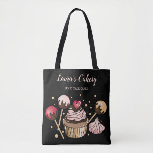Cakes & Sweets Cupcake Home Bakery Dripping Gold Tote Bag