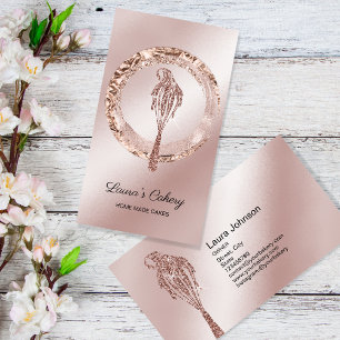 Cakes & Sweets Cupcake Home Bakery Dripping Whisk  Business Card