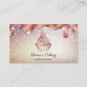 Cakes & Sweets Cupcake Home Bakery Rustic Vintage Business Card