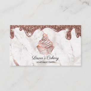 Cakes & Sweets Cupcake Home Bakery Rustic Vintage Business Card