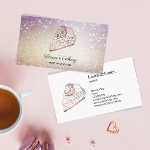 Cakes & Sweets Cupcake Home Bakery Rustic Vintage Business Card