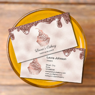 Cakes & Sweets Cupcake Home Bakery Rustic Vintage Business Card