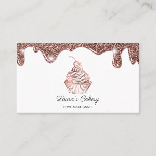 Cakes & Sweets Cupcake Home Bakery Rustic Vintage Business Card