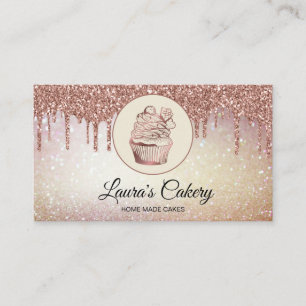 Cakes & Sweets Cupcake Home Bakery Rustic Vintage  Business Card