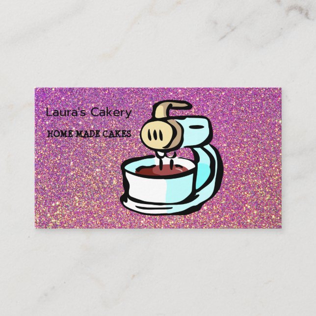 Cakes & Sweets  Home Bakery Dripping Gold B Business Card (Front)