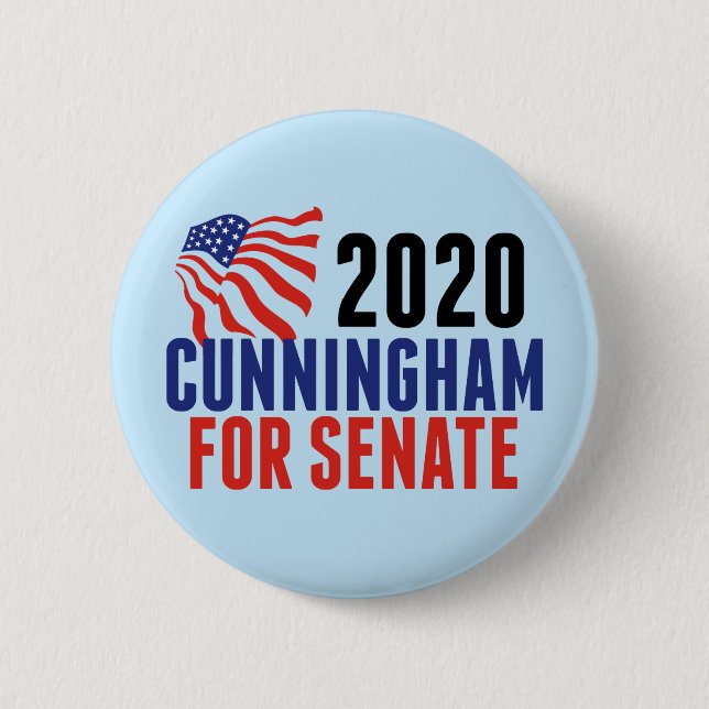 Cal Cunningham for Senate 6 Cm Round Badge (Front)