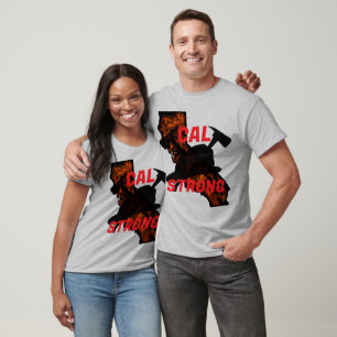 CAL FIRE STRONG AX HELMENT Blk T-Shirt