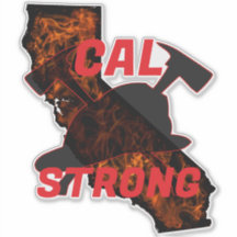 CAL FIRE STRONG AX HELMET Red