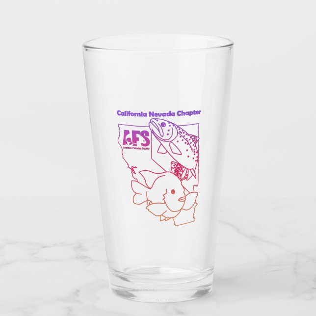 Cal-Neva AFS pink and purple Glass Tumbler (Front)