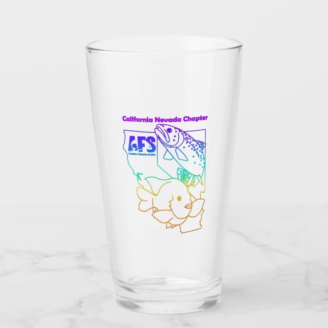 Cal-Neva AFS Rainbow Glass Tumbler (Front)