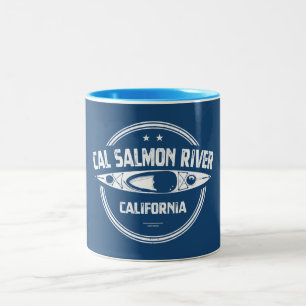 Cal Salmon River California Kayaking Two-Tone Coffee Mug