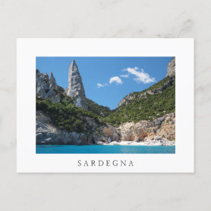 Cala Goloritze beach, Sardinia white postcard