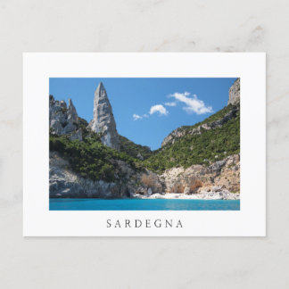Cala Goloritze beach, Sardinia white postcard