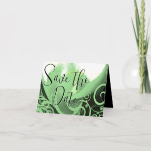 Cala Lilly Green Swirls Invitation
