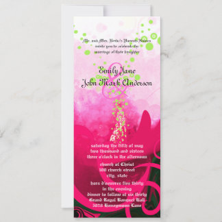 Cala Lily Flower Wedding Invitation 9.25x4
