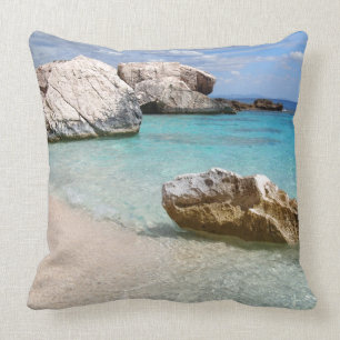 Cala Mariolu beach, Sardinia throw pillow