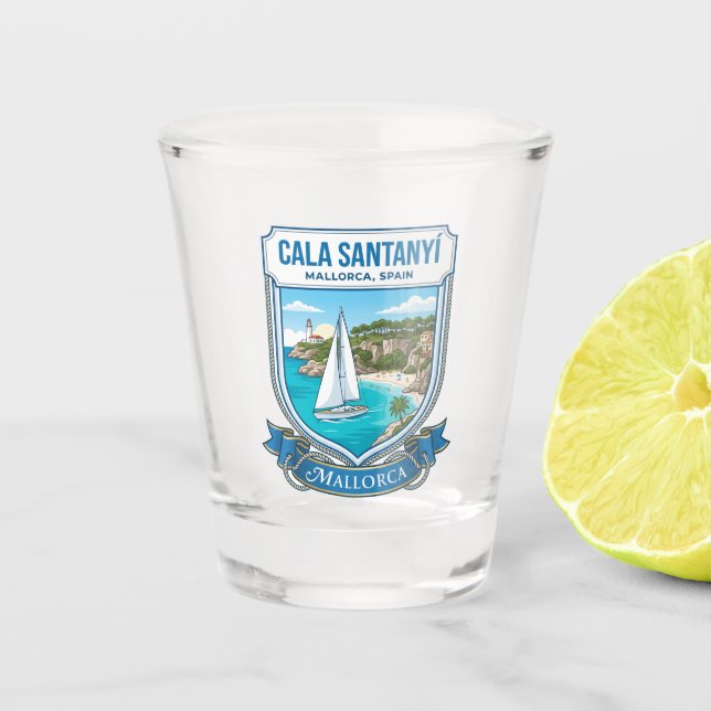 Cala Santanyí Spain Shot Glass (Front)