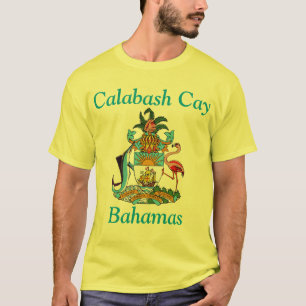 Calabash Cay, Bahamas with Coat of Arms T-Shirt