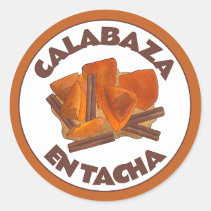 Calabaza en Tacha Mexican Candied Pumpkin Dessert Classic Round Sticker